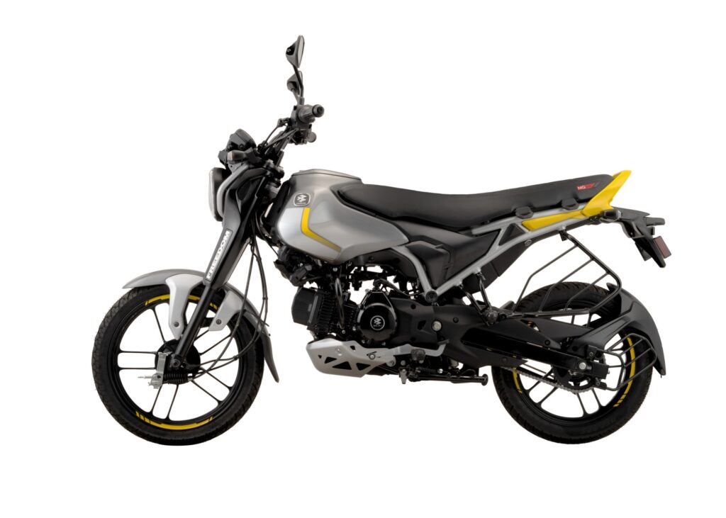 Freedom 125 Pewter Grey-Yellow colour