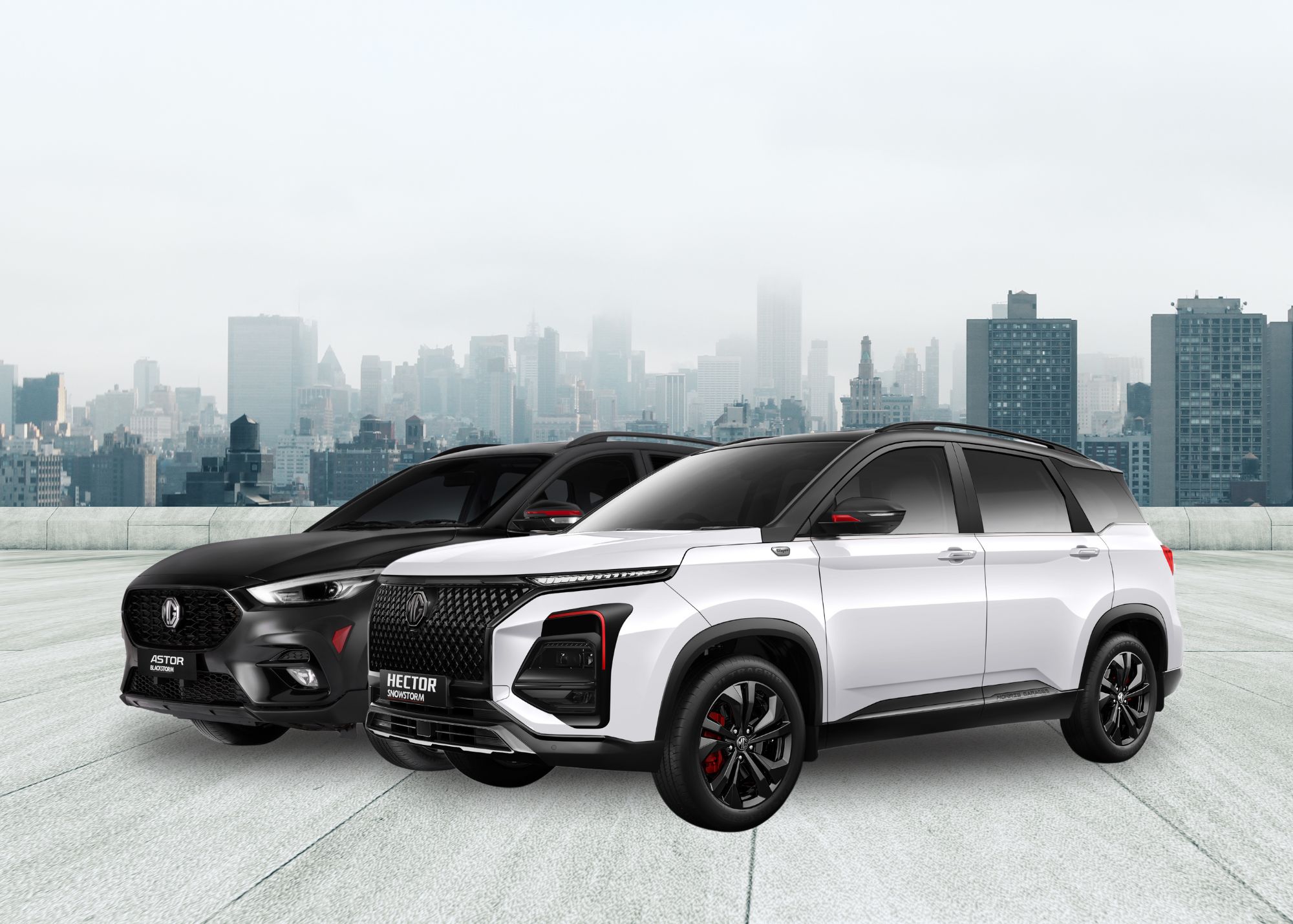 MG Hector Snowstorm and MG Astor Blackstorm Edition Launched